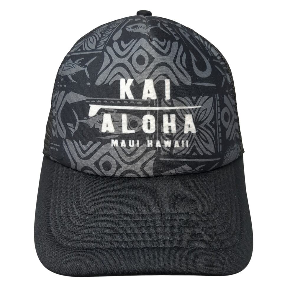 Kai Aloha Maui Hawaii Snapback Trucker Cap Multicolor OS Adjustable Mesh Back